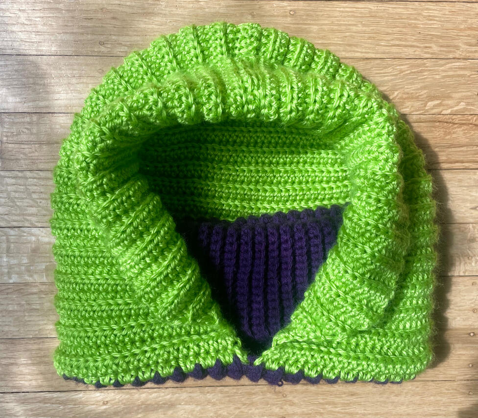 semi WIP hood front/inside view folded up