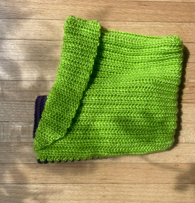 semi WIP hood left side folded up