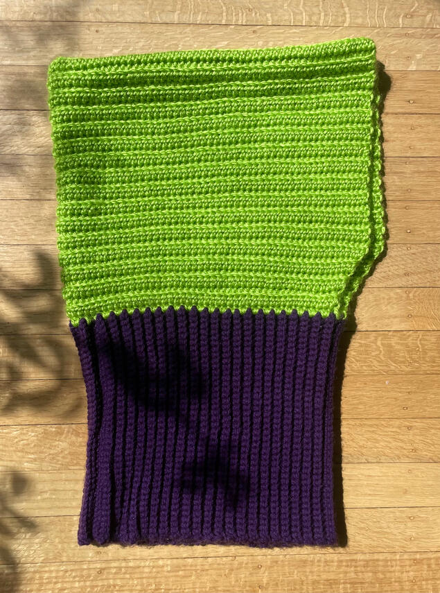 semi WIP hood right side unfolded view