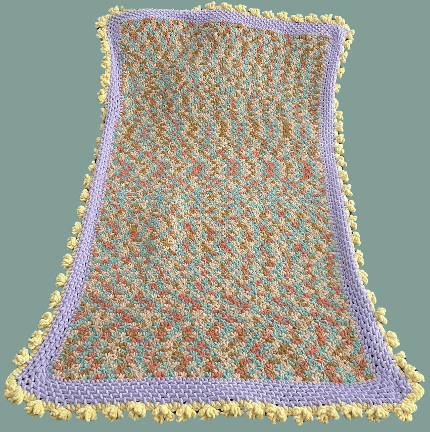 lover’s blanket, full view! (on a full size bed for size reference)