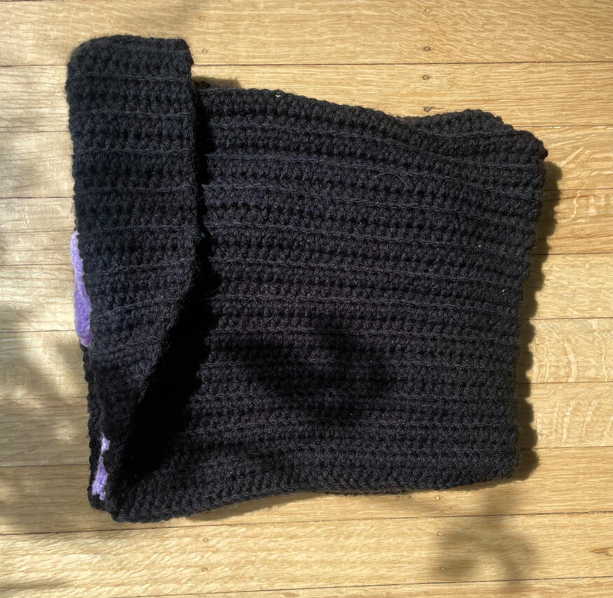 completed hood left side folded up